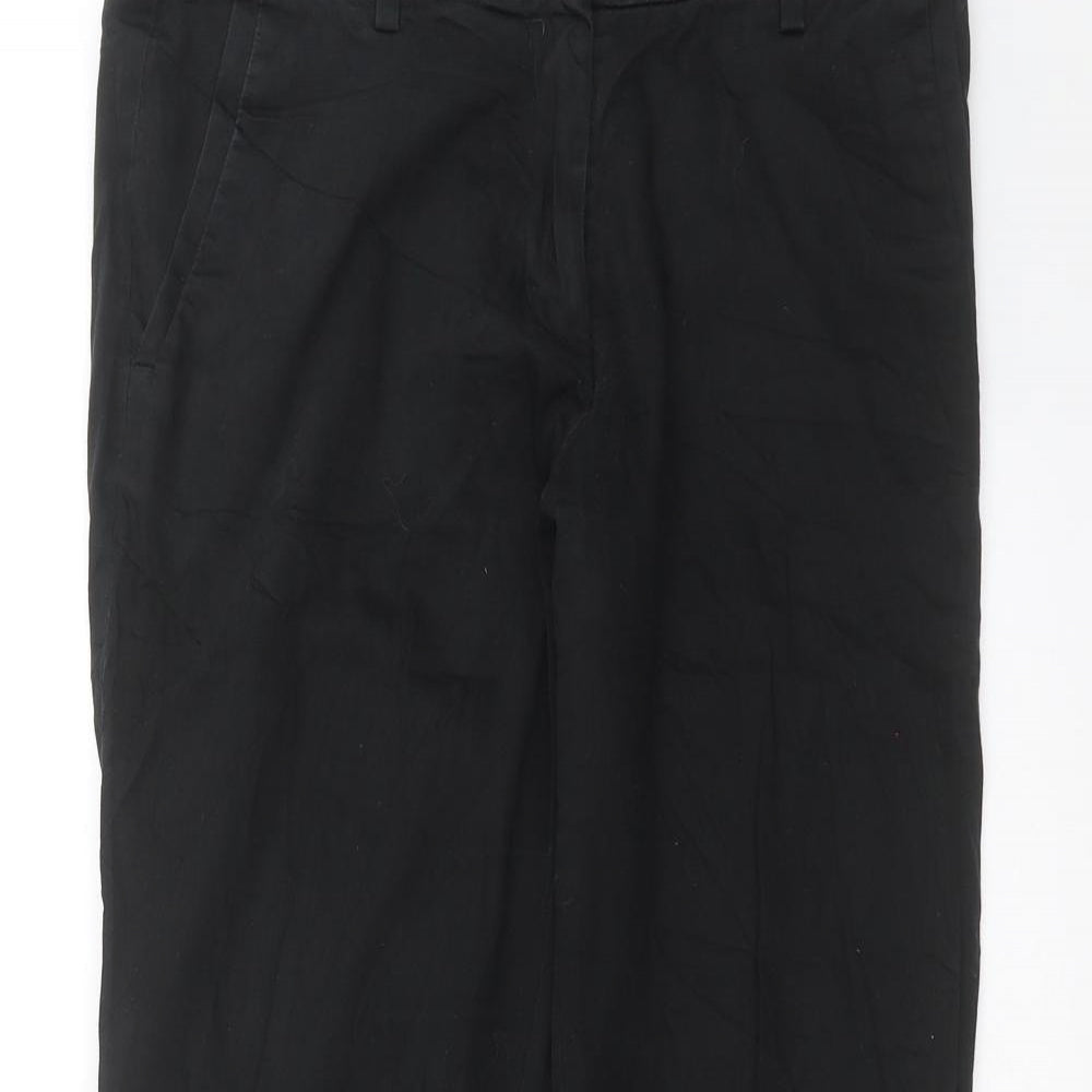 H&M Womens Black   Trousers  Size 10 L26 in