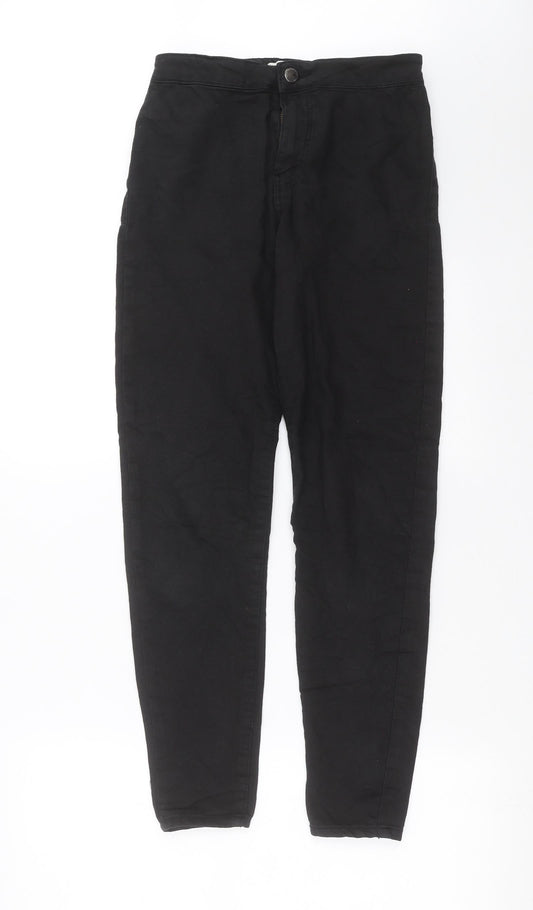 Bershka Womens Black  Denim Skinny Jeans Size 8 L28 in