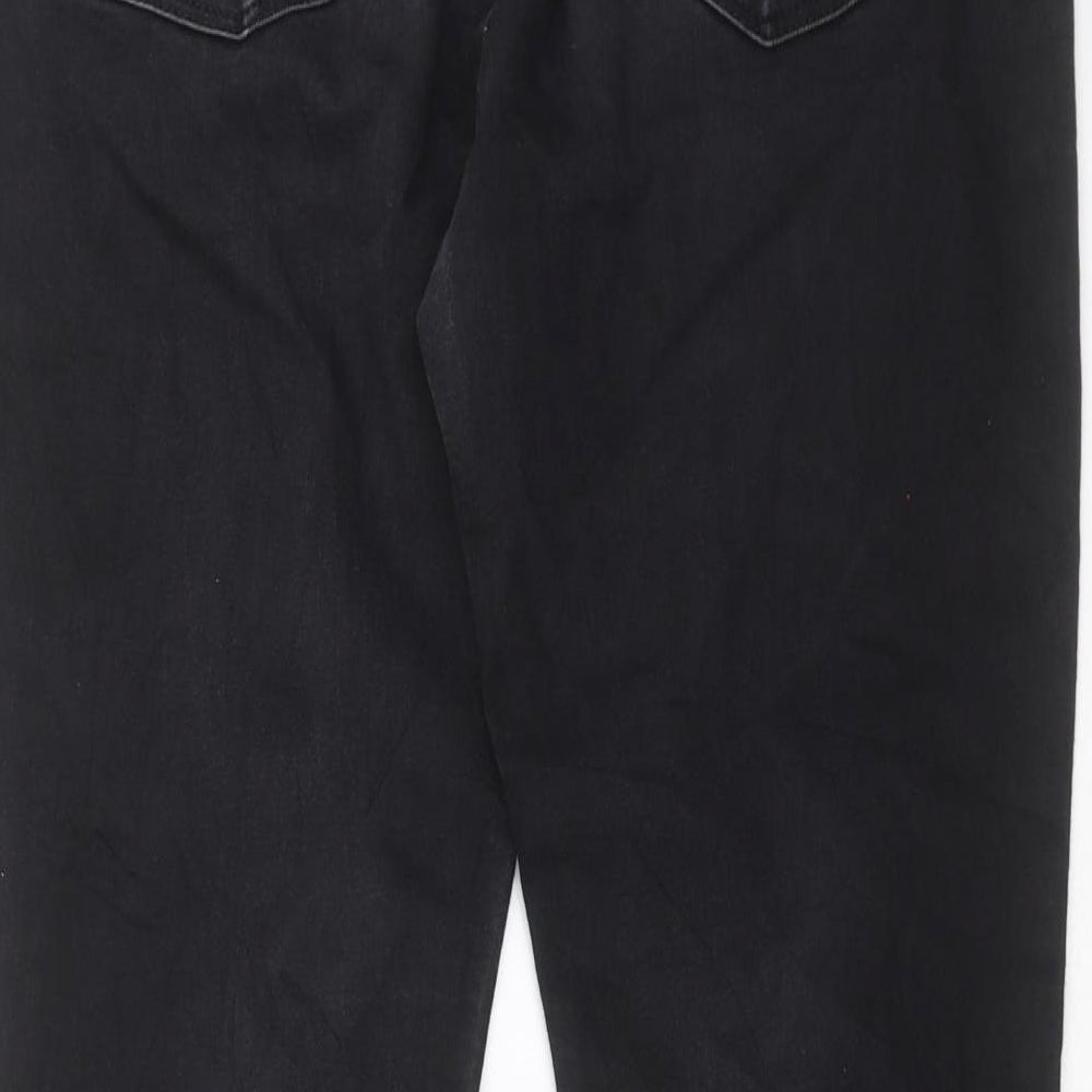 H&M Womens Black  Denim Skinny Jeans Size 10 L28 in