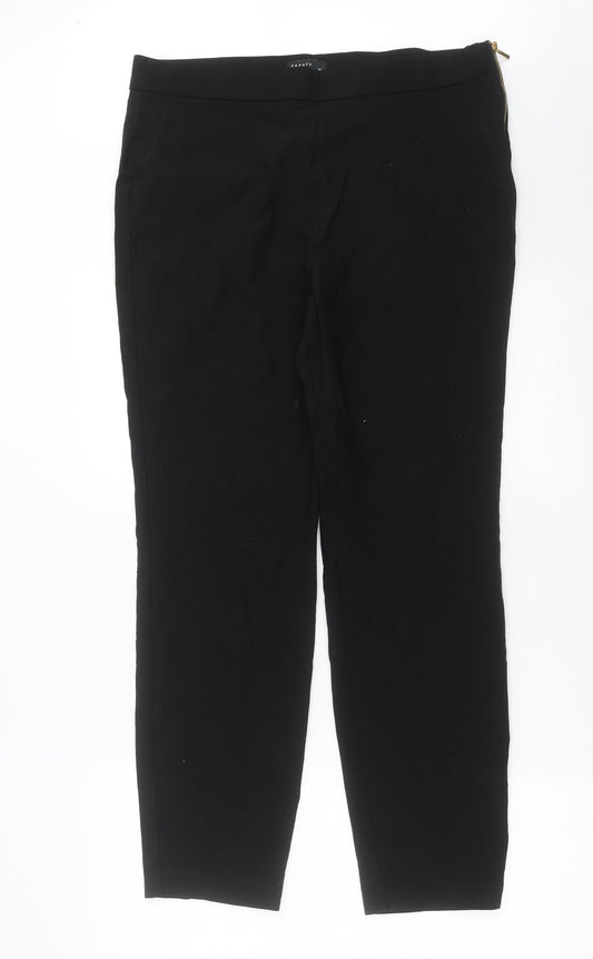 Papaya Womens Black   Trousers  Size 6 L28 in