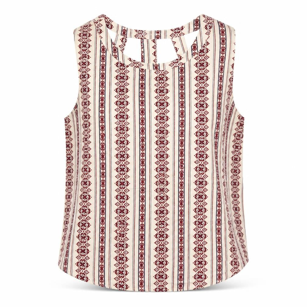 New Look Womens Beige Striped  Basic Blouse Size 12