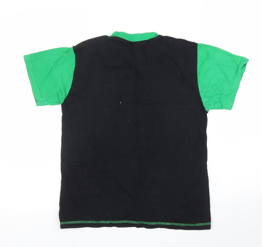 Pyjama Factory Boys Black   Basic T-Shirt Size 11 Years  - Minecraft