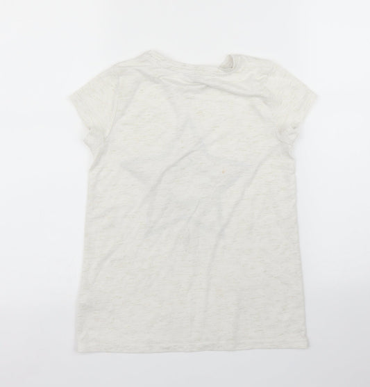 George Girls White   Basic T-Shirt Size 9 Years
