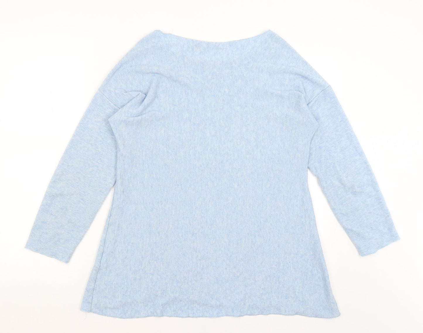 Senza Tempo Womens Blue   Basic T-Shirt Size L