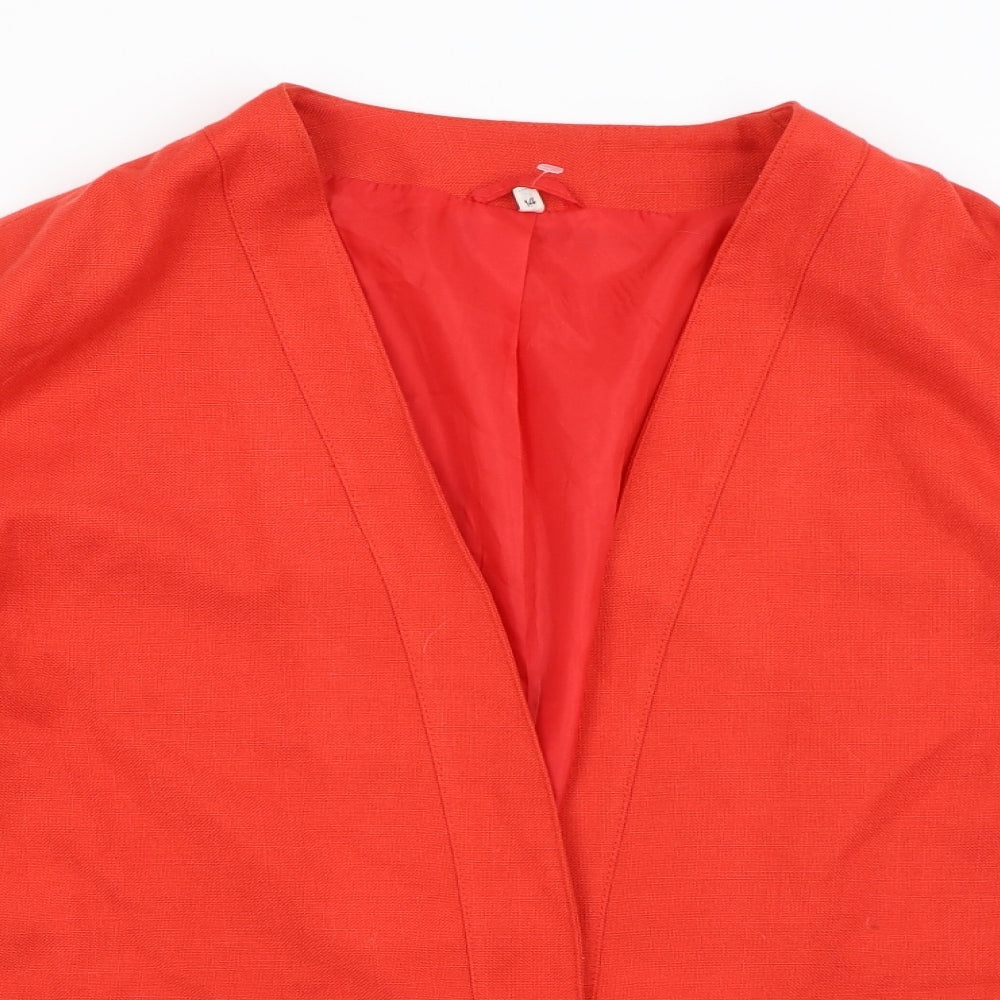 Preworn Womens Red   Jacket Blazer Size 14