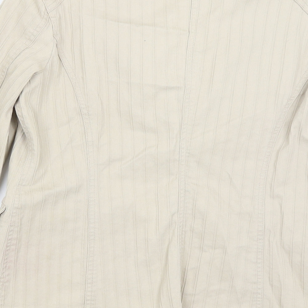 Casual Club Womens Beige   Jacket Blazer Size 12