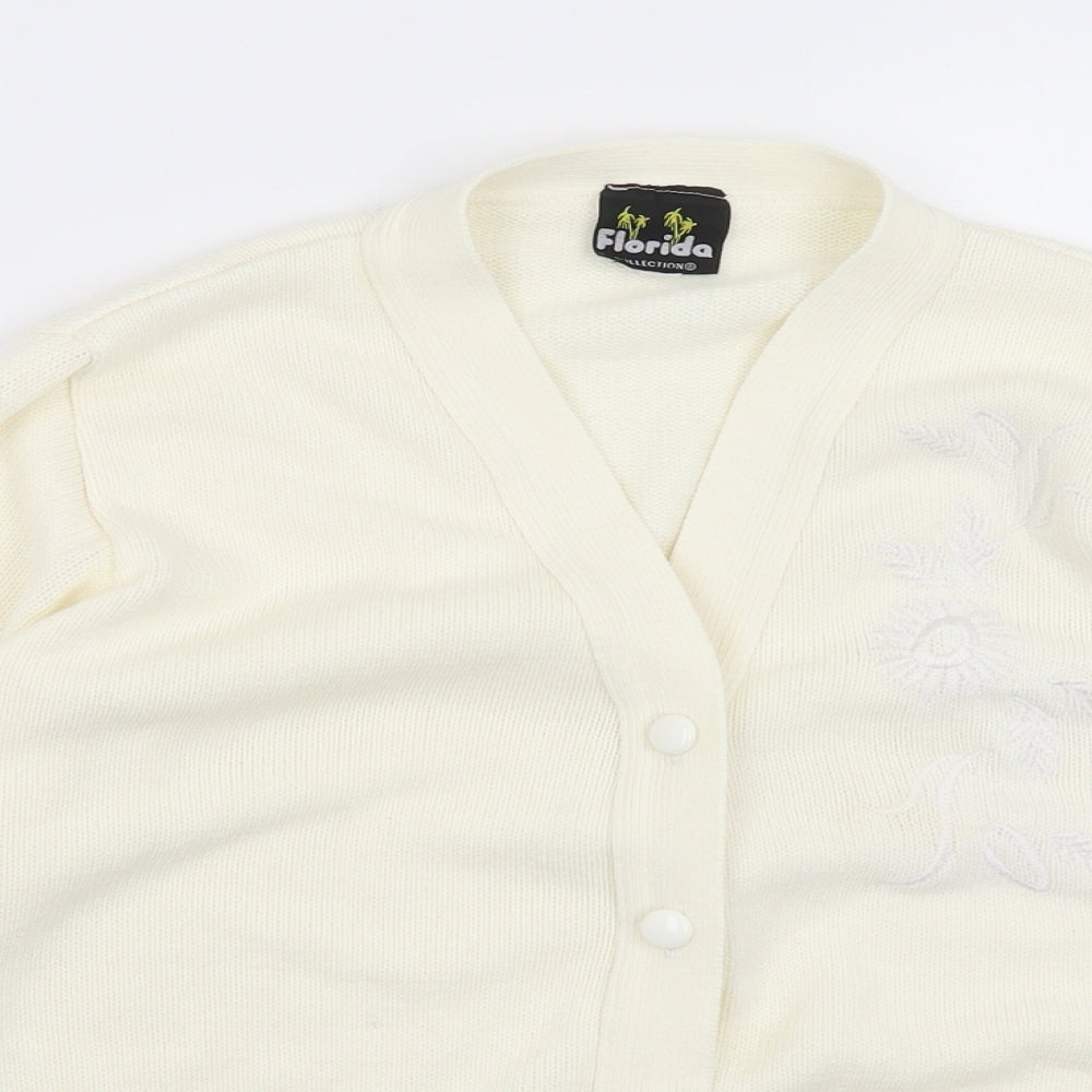 Florida Womens Ivory   Cardigan Jumper Size S