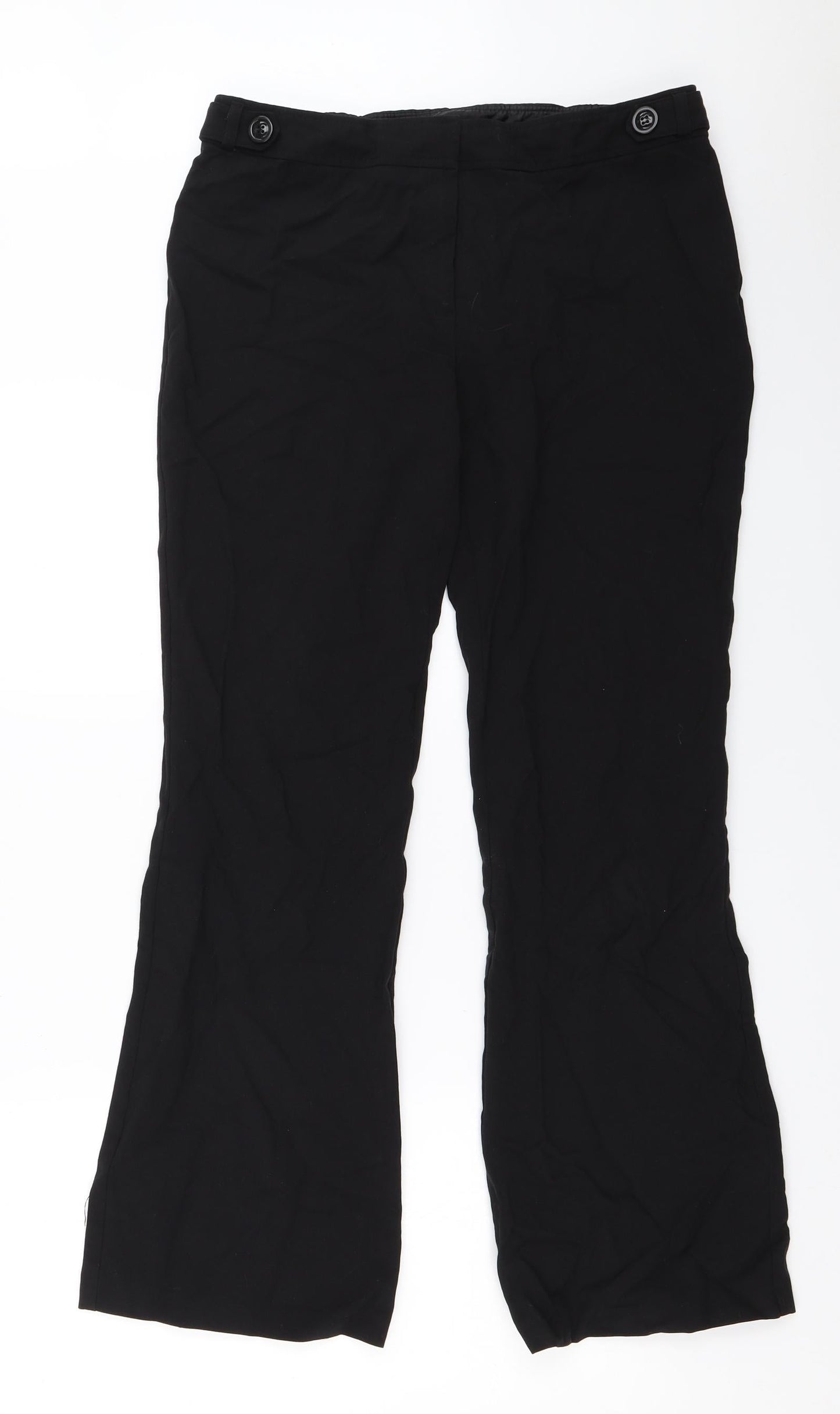 Dunnes Stores Womens Black   Trousers  Size 10 L30 in
