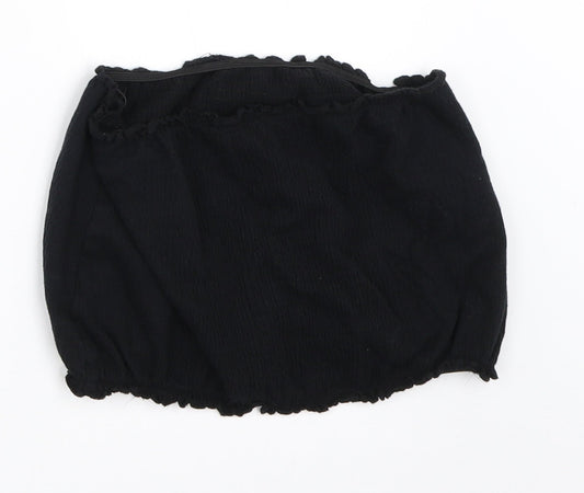 New Look Girls Black   Cropped T-Shirt Size 14-15 Years