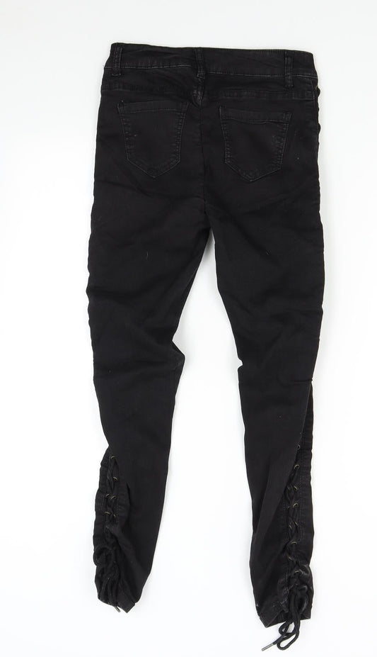 Denim Club Womens Black  Denim Skinny Jeans Size 8 L27 in