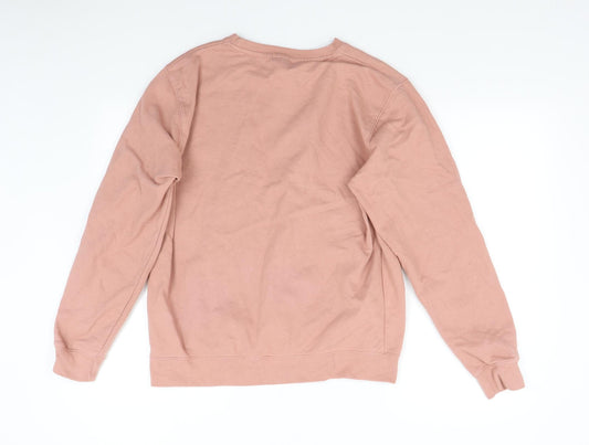Just Hoods Womens Pink   Pullover Sweatshirt Size M