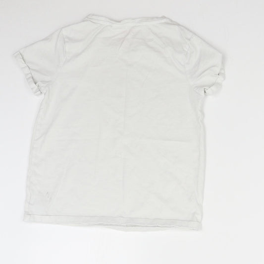 NEXT Girls White   Basic T-Shirt Size 11 Years  - Organic Cotton