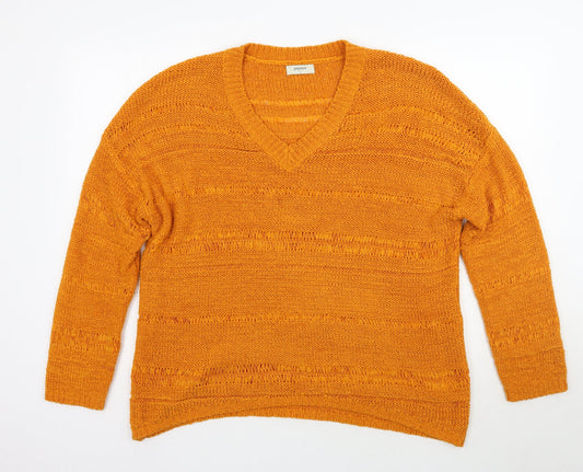 Papaya Womens Yellow   Pullover Jumper Size L