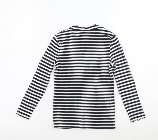 George Girls White Striped  Pullover Jumper Size 6-7 Years
