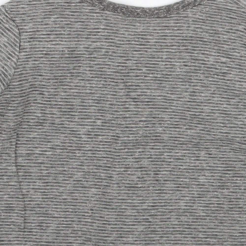 George Baby Grey Striped  Basic T-Shirt Size 0-3 Months