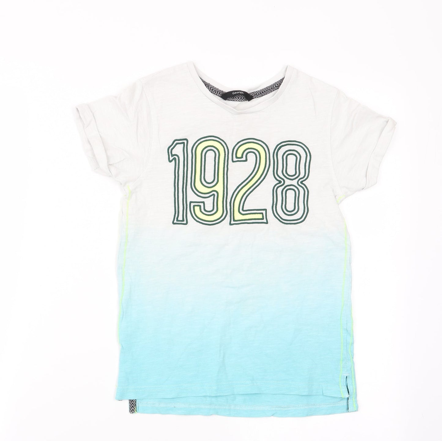 George Boys Blue   Basic T-Shirt Size 7-8 Years  - 1928