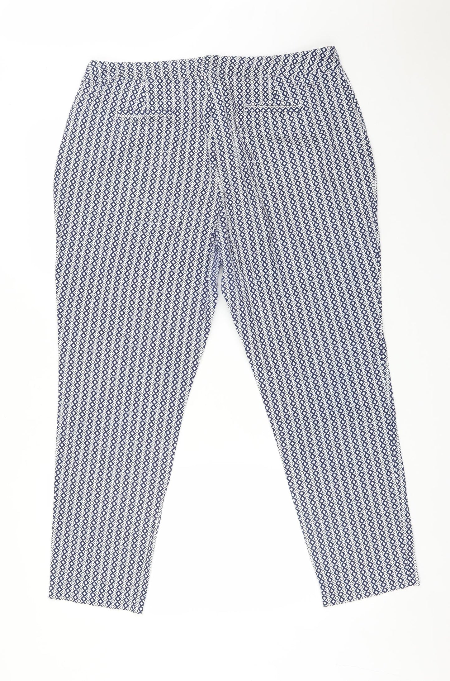 LABEL BE Womens Multicoloured Geometric  Trousers  Size 16 L26 in