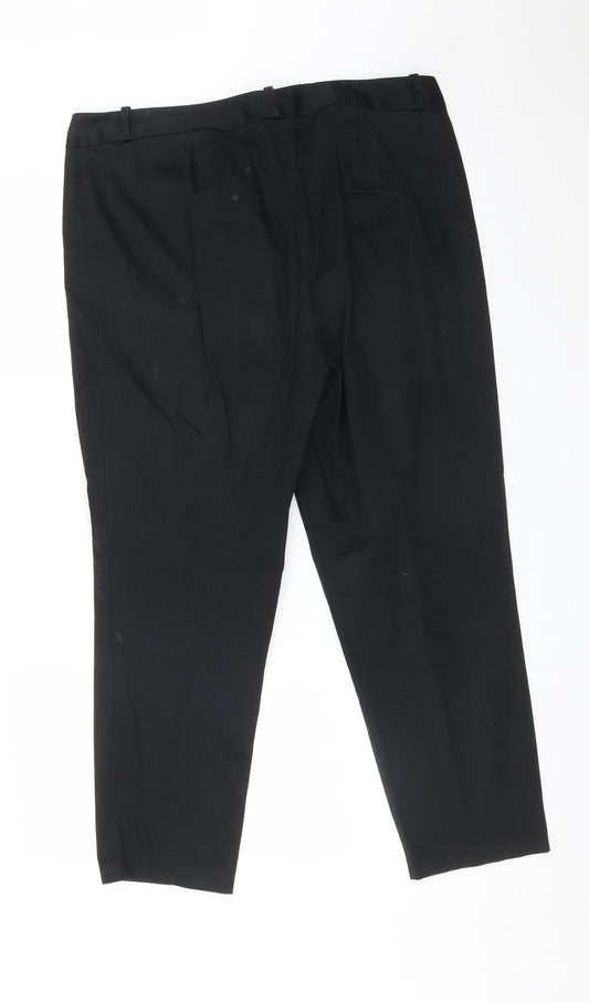 M&S Womens Black   Trousers  Size 16 L24 in