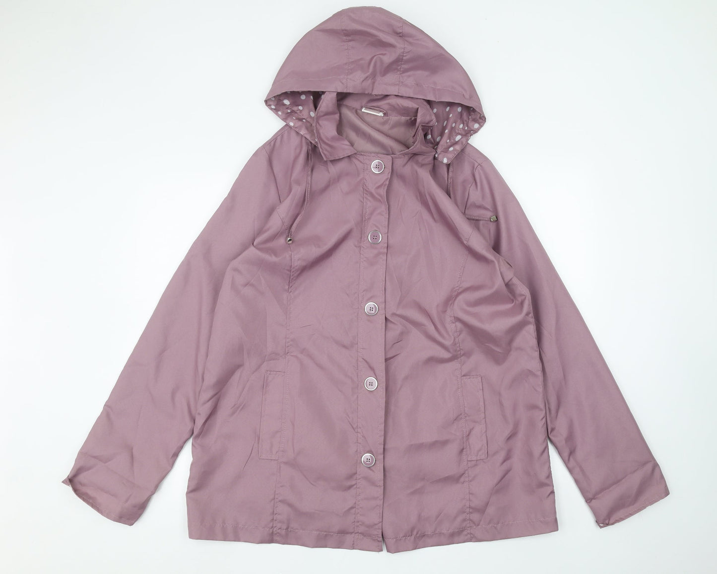 Anne De Lancay Womens Purple   Parka Coat Size 14
