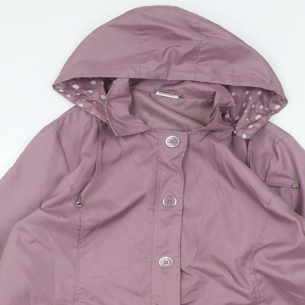 Anne De Lancay Womens Purple   Parka Coat Size 14