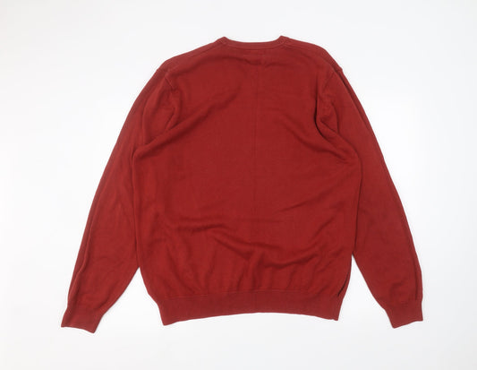 Marks and Spencer Mens Orange   Pullover Jumper Size XL