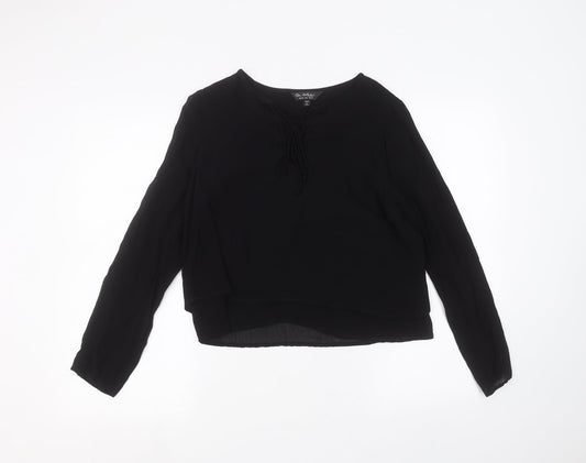 Miss Selfridge Womens Black   Basic T-Shirt Size 12