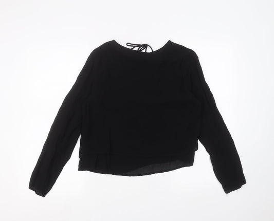 Miss Selfridge Womens Black   Basic T-Shirt Size 12
