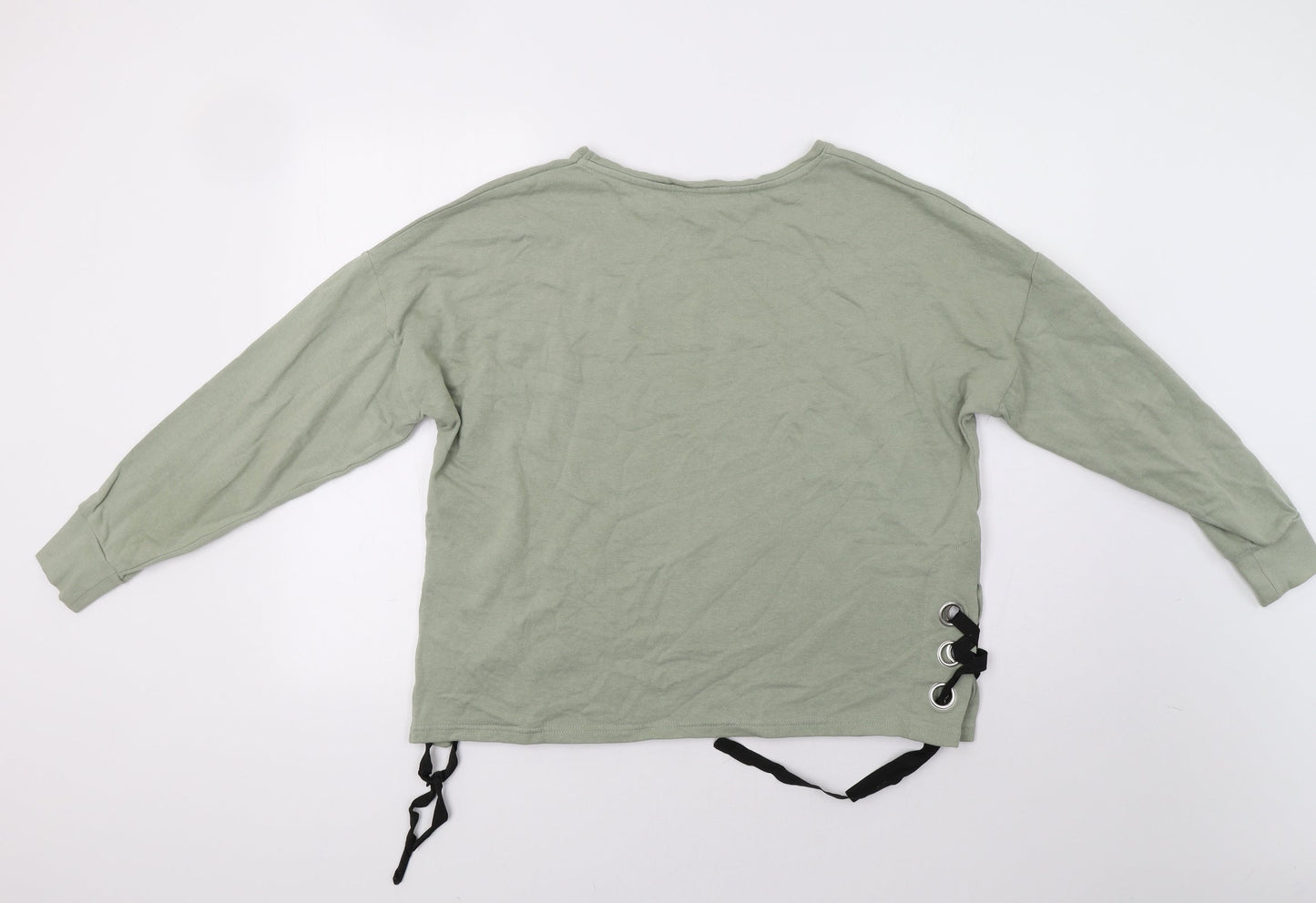 Pep&Co Womens Green   Pullover Sweatshirt Size 14  - Laced
