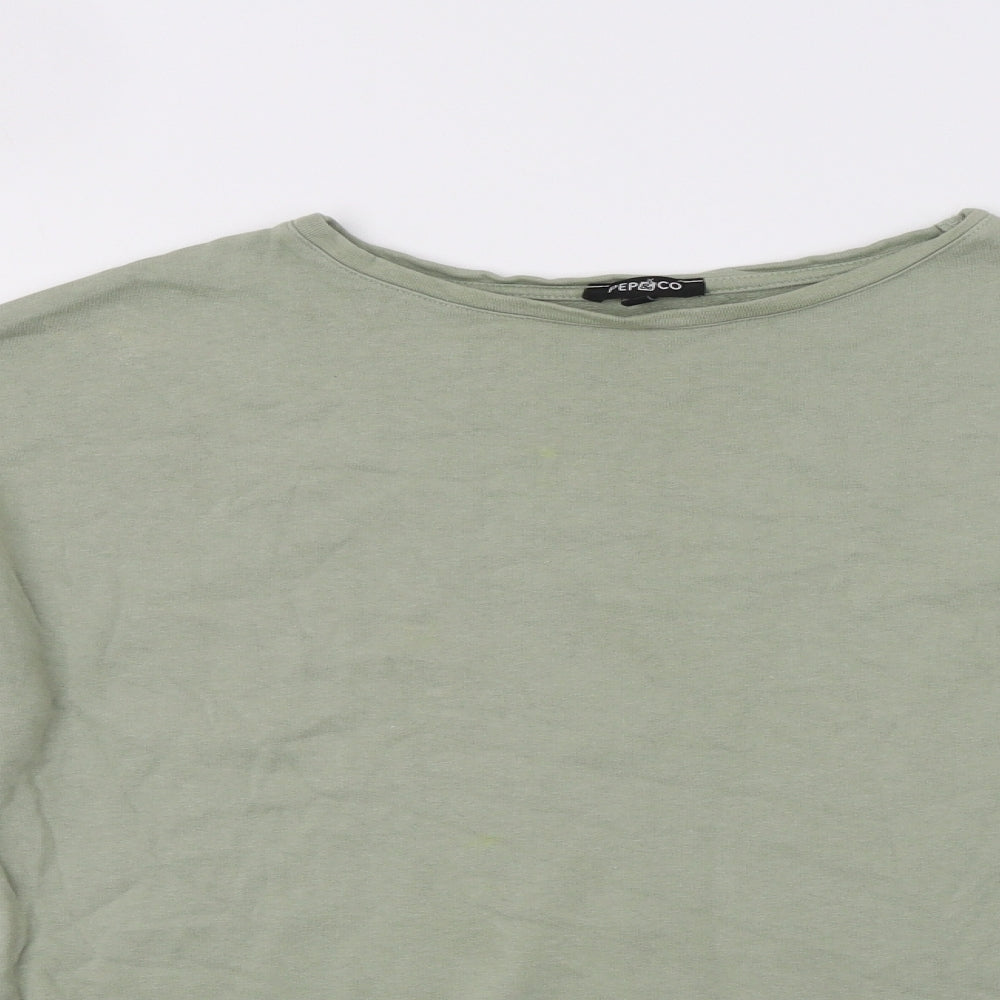 Pep&Co Womens Green   Pullover Sweatshirt Size 14  - Laced