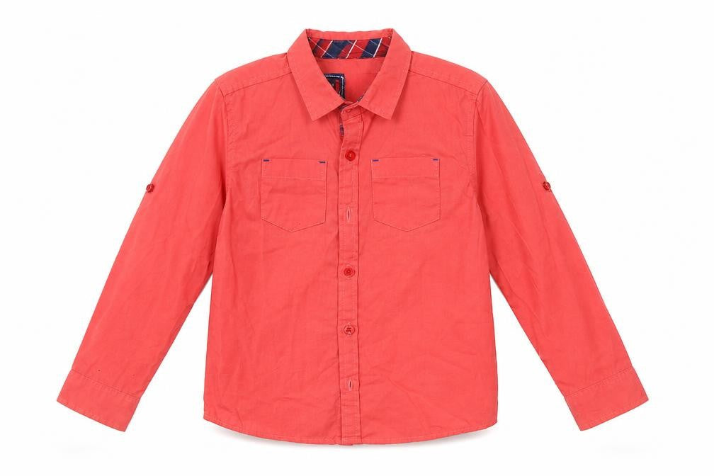 Frendz Boys Red   Basic Button-Up Size 3-4 Years
