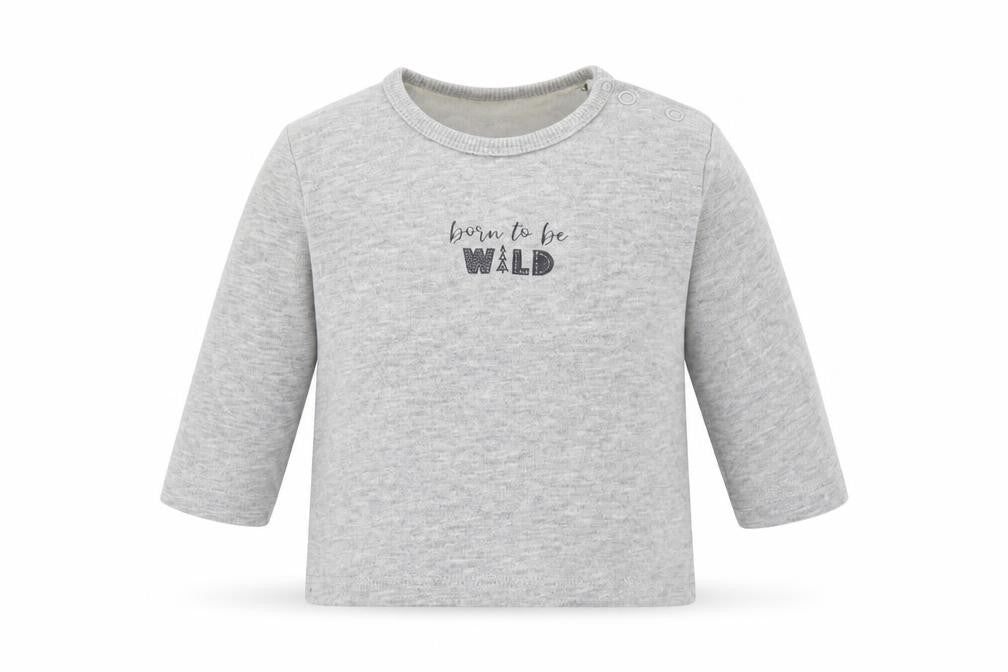 George Baby Grey   Basic T-Shirt Size 3-6 Months  - Born To Be Wild