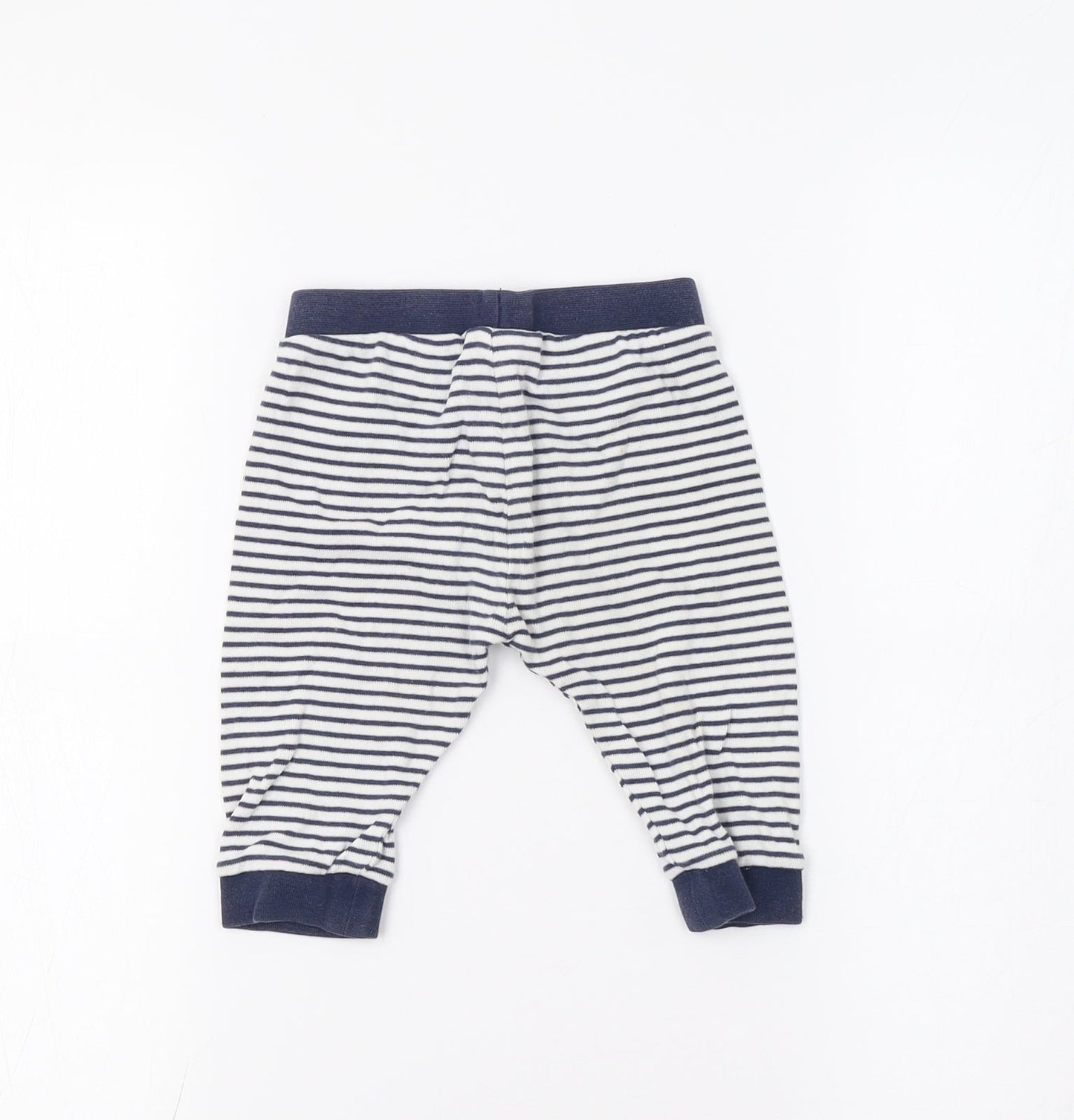 NEXT Baby Blue Striped  Jogger Leggings Size 6-9 Months
