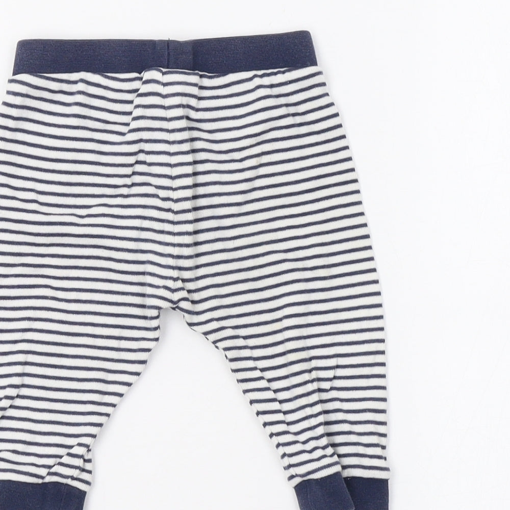 NEXT Baby Blue Striped  Jogger Leggings Size 6-9 Months