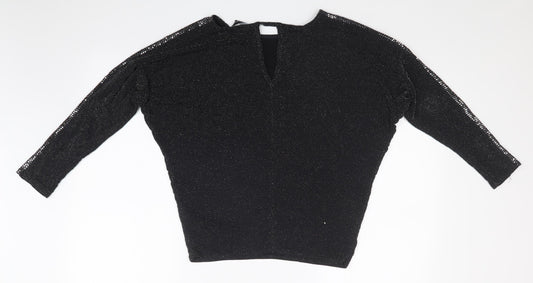 Dorothy Perkins Womens Black   Basic Blouse Size 8