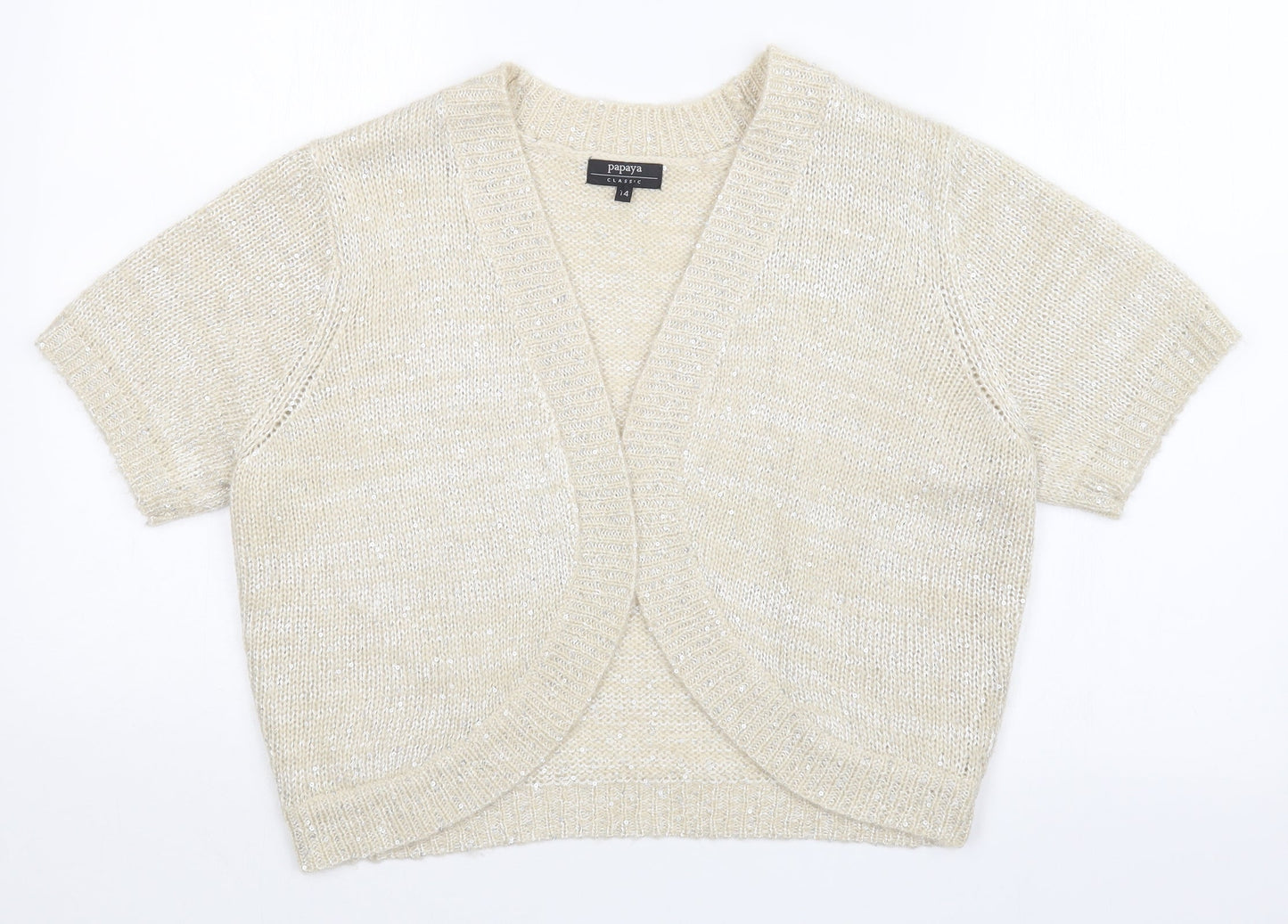Matalan Womens Gold   Cardigan Jumper Size 14