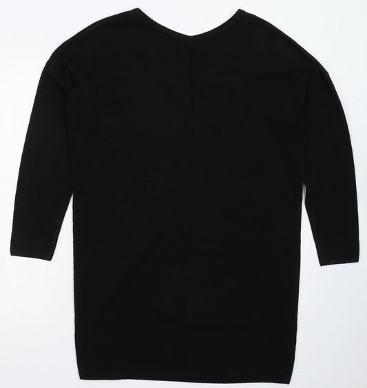 F&F Womens Black  Knit Jumper Dress  Size 8