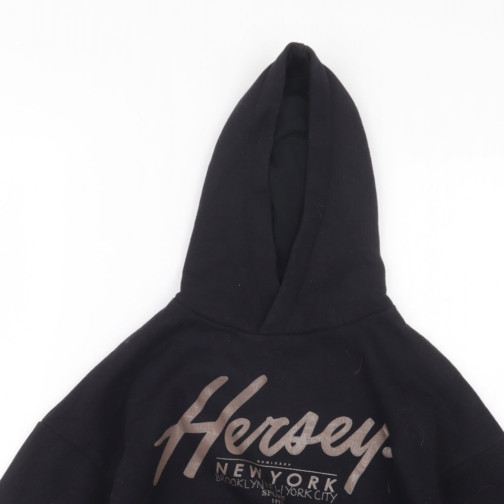 Hersey Girls Black   Pullover Hoodie Size 10-11 Years