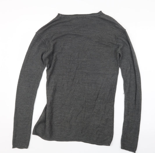 H&M Womens Grey  Knit Pullover Jumper Size XS