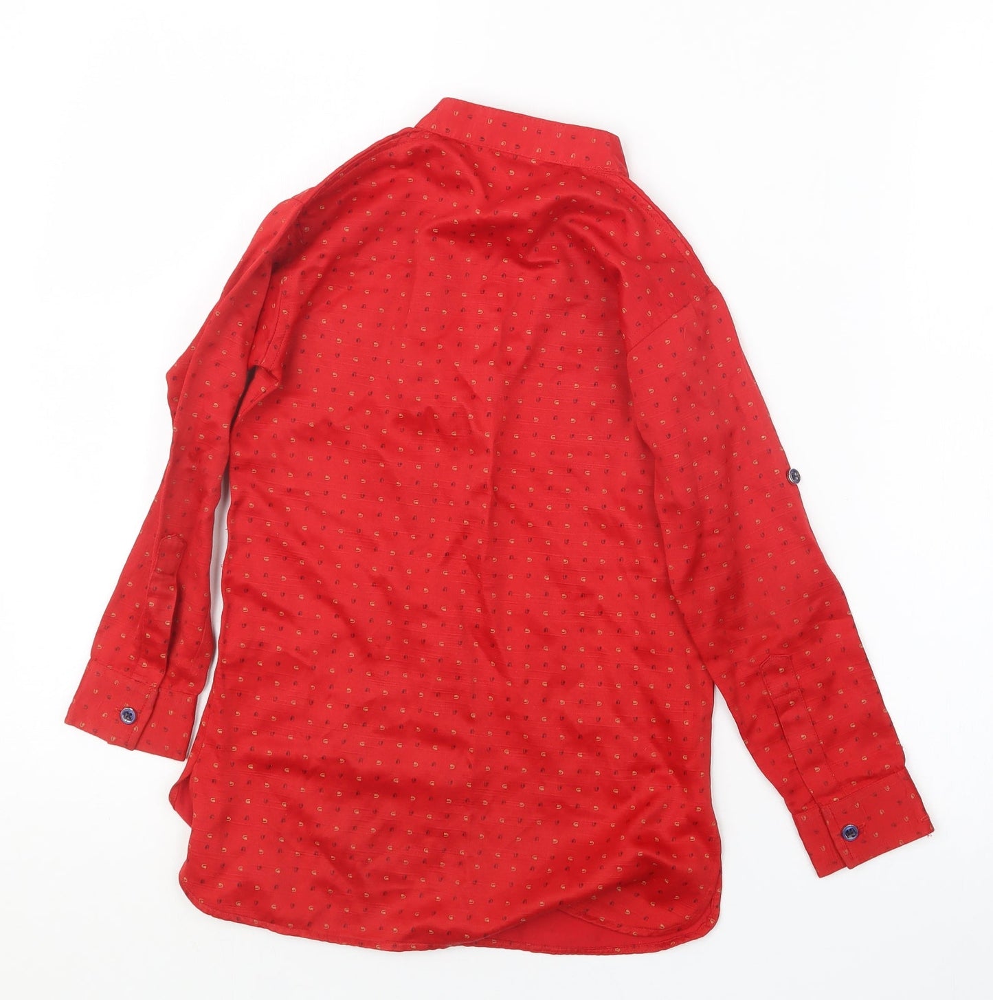 Internet Boys Red Geometric  Basic T-Shirt Size 6 Years