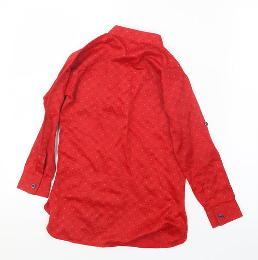 Internet Boys Red Geometric  Basic T-Shirt Size 6 Years