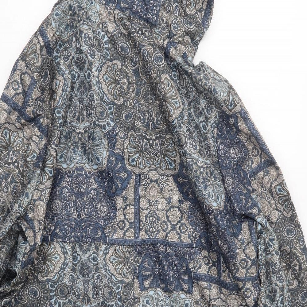 NEXT Womens Blue Geometric  Jacket Coat Size 10