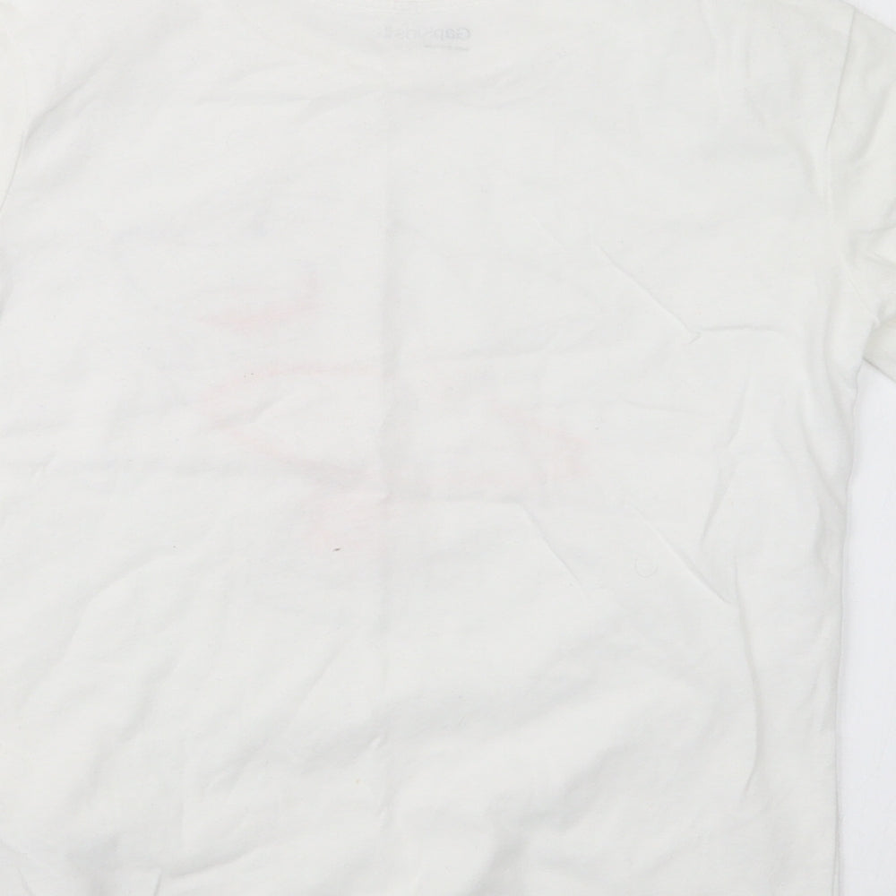 Gap Boys White   Basic T-Shirt Size 6-7 Years