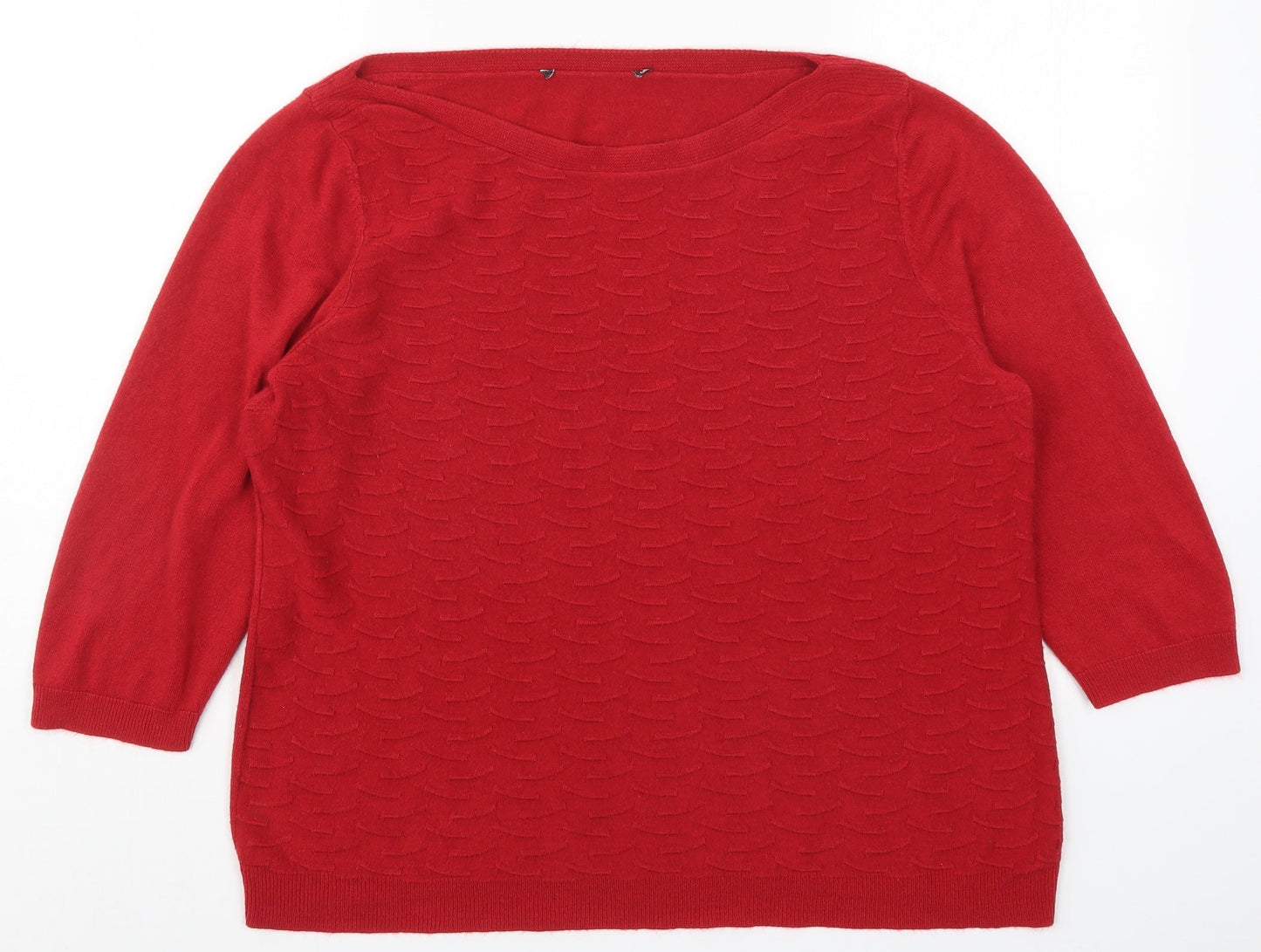 Preworn Womens Red  Knit Pullover Jumper Size 18