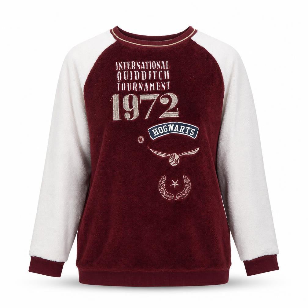 Primark Womens Red Solid  Top Pyjama Top Size 6  - Hogwarts