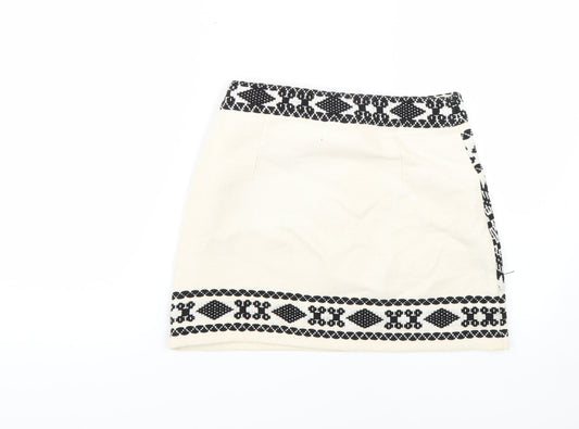 Topshop Womens Multicoloured Geometric  Mini Skirt Size 6