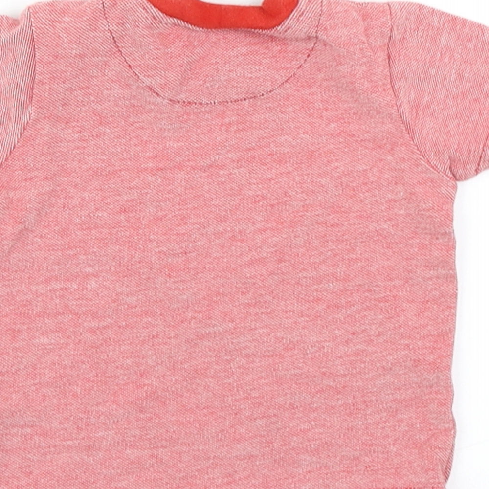 George Boys Red   Basic T-Shirt Size 0-3 Months