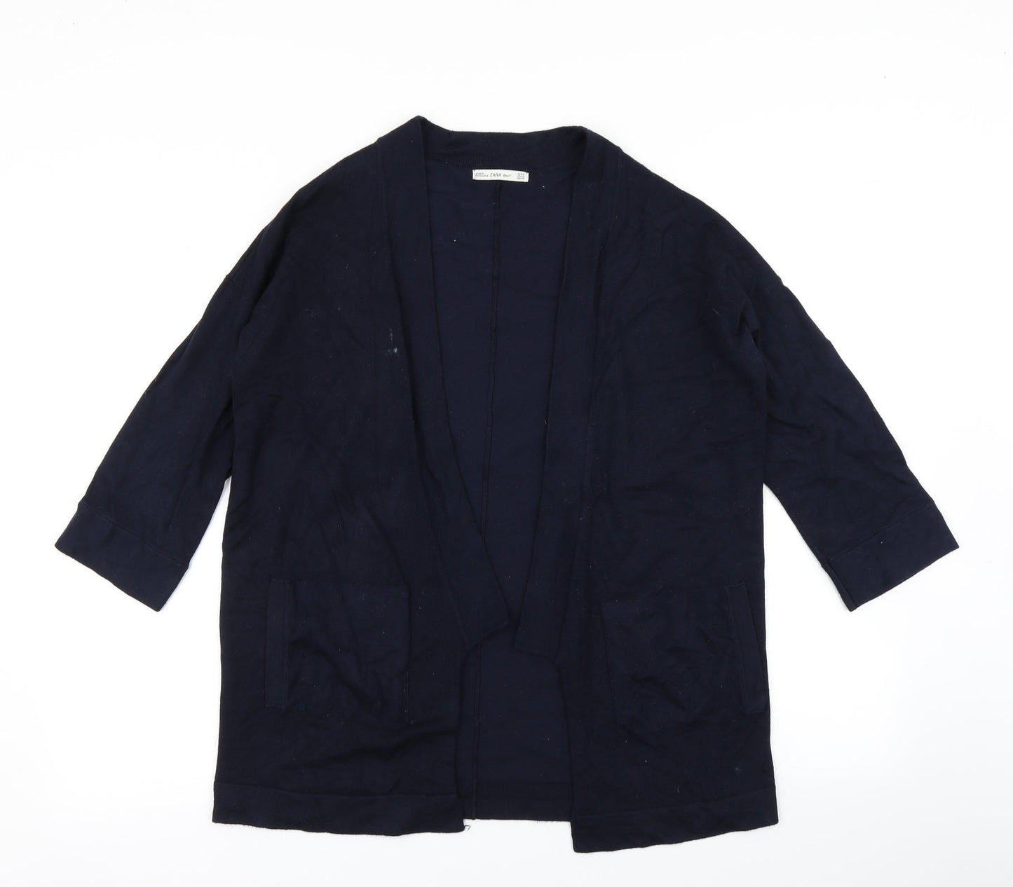 Zara Womens Blue  Knit Cardigan Jumper Size S