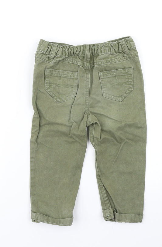 F&F Boys Green   Capri Trousers Size 12-18 Months