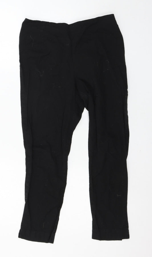 W Womens Black   Trousers  Size 10 L23 in