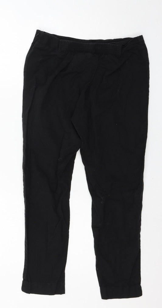 W Womens Black   Trousers  Size 10 L23 in